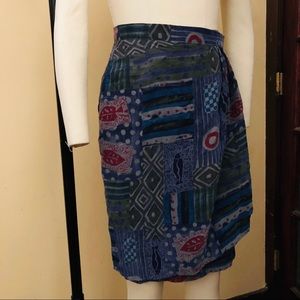 Beautifully Printed Pencil Skirt w/ Ruffle